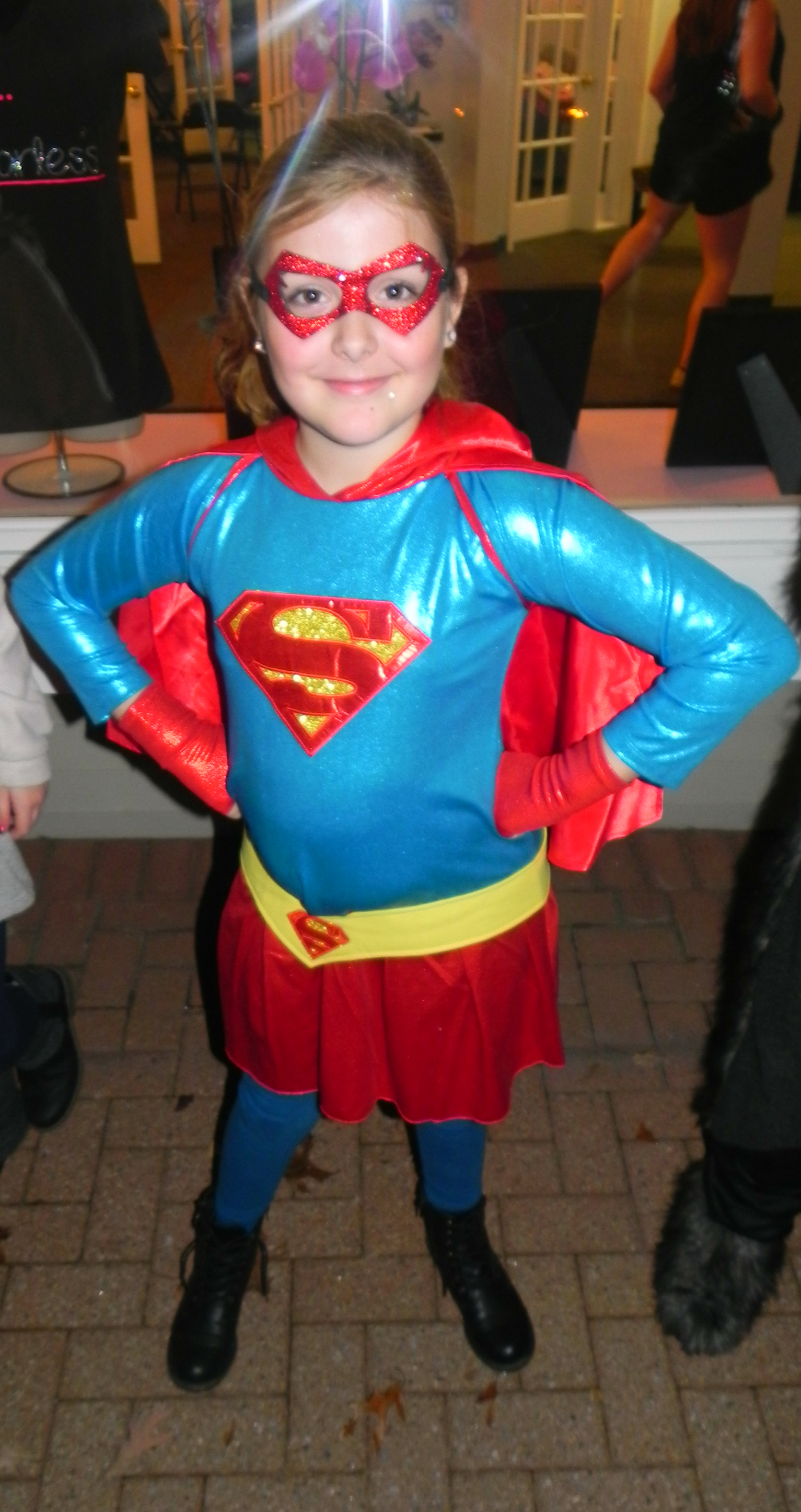 girl in superman costume
